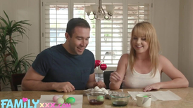 Cute blonde teen gets her thick body sideways banged